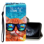 3D Colored Drawing Horizontal Flip PU Leather Case with Holder & Card Slots & Wallet, For iPhone 12 mini
