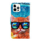 3D Colored Drawing Horizontal Flip PU Leather Case with Holder & Card Slots & Wallet, For iPhone 12 / 12 Pro