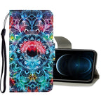 3D Colored Drawing Horizontal Flip PU Leather Case with Holder & Card Slots & Wallet, For iPhone 12 Pro Max
