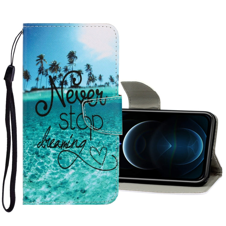 3D Colored Drawing Horizontal Flip PU Leather Case with Holder & Card Slots & Wallet, For iPhone 12 Pro Max