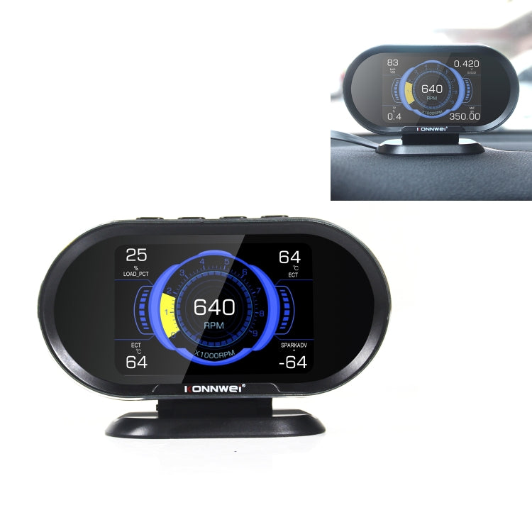 KONNWEI KW206 2 in 1 OBDII / EOBD12V Car Fault Scanner + 3.5 inch LCD Monitor, KW206 KW206