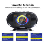 KONNWEI KW206 2 in 1 OBDII / EOBD12V Car Fault Scanner + 3.5 inch LCD Monitor, KW206