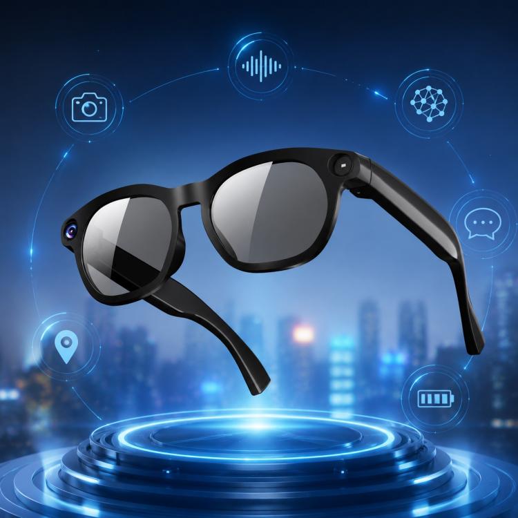CY03 Smart AI Glasses with 8MP HD Camera, Video Recording WiFi Transmission, Al Smart Voice Assistant, Anti Blue Light Lens, Sunglasses – Bluetooth Sunglasses