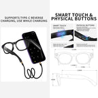 CY03 Smart AI Glasses with 8MP HD Camera, Video Recording WiFi Transmission, Al Smart Voice Assistant, Anti Blue Light Lens, Sunglasses