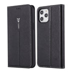 GEBEI PU+TPU Horizontal Flip Protective Case with Holder & Card Slots, For iPhone 12 / 12 Pro, For iPhone 12 Pro Max For iPhone 12 12 Pro Black