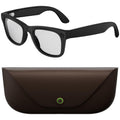 HD5 Ultra Double Lenses Smart AI Translation Glasses with 8MP HD Camera, Video Recording, WiFi Transmission, Al Smart Voice Assistant Dark Brown