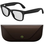 HD5 Ultra Double Lenses Smart AI Translation Glasses with 8MP HD Camera, Video Recording, WiFi Transmission, Al Smart Voice Assistant Dark Brown