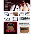 HD5 Ultra Double Lenses Smart AI Translation Glasses with 8MP HD Camera, Video Recording, WiFi Transmission, Al Smart Voice Assistant