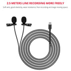 YELANGU MY3 Type-C Interface Live Broadcast Interview Mobile Phone Double Clip Lavalier Microphone, Length: 2.5m, MY3