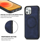 Retro Business Round Embossing Magnetic PU + TPU Protective Case, For iPhone 12 Pro Max