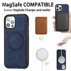 Retro Business Round Embossing Magnetic PU + TPU Protective Case, For iPhone 12 Pro Max