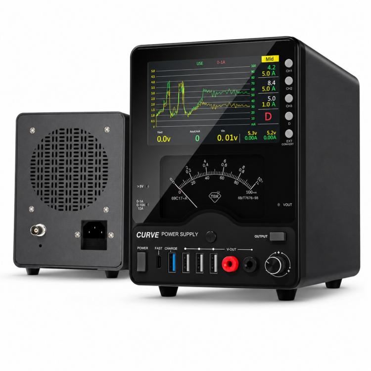 TBK TBK-218 30V / 10A Intelligent Control Curved DC Regulated Power Supply with Pointer Meter, AU Plug, EU Plug, US Plug, UK Plug AU Plug