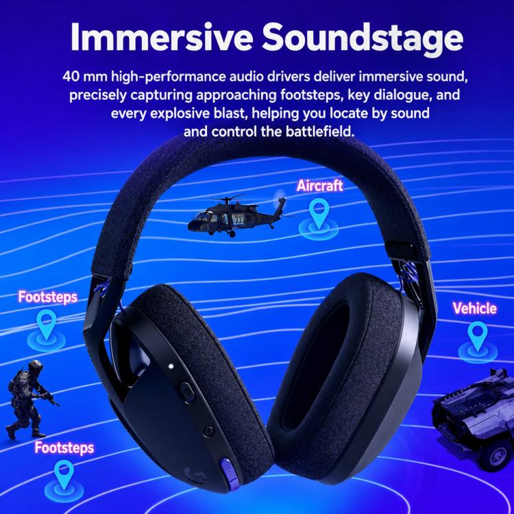 Logitech G321 LIGHTSPEED Wireless Gaming Headset with Mic
