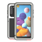 LOVE MEI Metal Shockproof Waterproof Dustproof Protective Case with Glass, For Samsung Galaxy A21 (US Version), For Samsung Galaxy A51 5G, For Samsung Galaxy A71 5G, For Samsung Galaxy S20 FE For Samsung Galaxy A21 (US Version) Silver