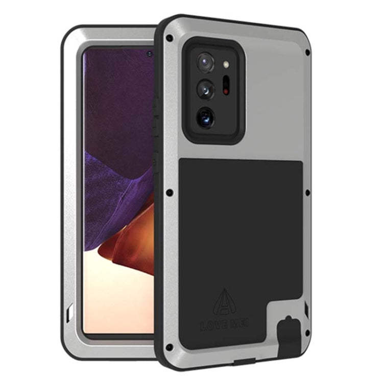 LOVE MEI Metal Shockproof Waterproof Dustproof Protective Case without Glass – Shockproof, Waterproof, For Samsung Galaxy Note 20, For Samsung Galaxy Note 20 Ultra For Samsung Galaxy Note 20 Ultra Silver