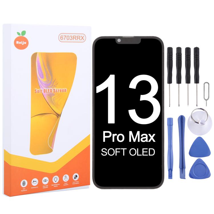 RJ Soft OLED Screen – Durable Build, Easy to Use, For iPhone 17 Pro Max, For iPhone 17 Pro, For iPhone 17, For iPhone 16 Pro Max, For iPhone 16 Pro, For iPhone 16 Plus, For iPhone 16, For iPhone 15 Pro Max, For iPhone 15 Pro, For iPhone 15 Plus
