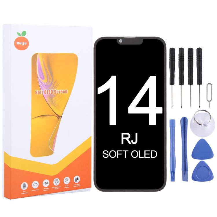 RJ Soft OLED Screen – Durable Build, Easy to Use, For iPhone 17 Pro Max, For iPhone 17 Pro, For iPhone 17, For iPhone 16 Pro Max, For iPhone 16 Pro, For iPhone 16 Plus, For iPhone 16, For iPhone 15 Pro Max, For iPhone 15 Pro, For iPhone 15 Plus