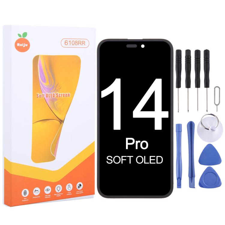 RJ Soft OLED Screen – Durable Build, Easy to Use, For iPhone 17 Pro Max, For iPhone 17 Pro, For iPhone 17, For iPhone 16 Pro Max, For iPhone 16 Pro, For iPhone 16 Plus, For iPhone 16, For iPhone 15 Pro Max, For iPhone 15 Pro, For iPhone 15 Plus