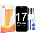 RJ Soft OLED Screen – Durable Build, Easy to Use, For iPhone 17 Pro Max, For iPhone 17 Pro, For iPhone 17, For iPhone 16 Pro Max, For iPhone 16 Pro, For iPhone 16 Plus, For iPhone 16, For iPhone 15 Pro Max, For iPhone 15 Pro, For iPhone 15 Plus