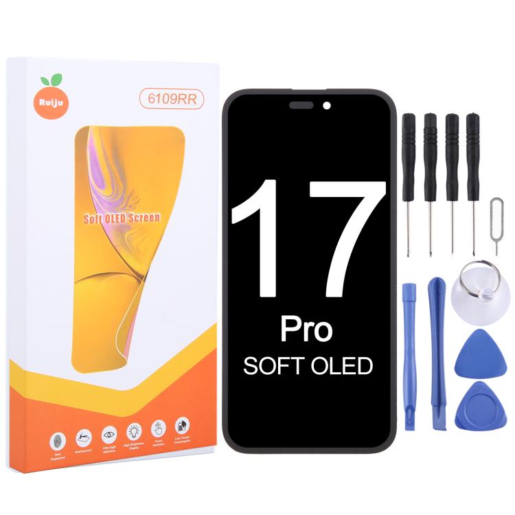 RJ Soft OLED Screen – Durable Build, Easy to Use, For iPhone 17 Pro Max, For iPhone 17 Pro, For iPhone 17, For iPhone 16 Pro Max, For iPhone 16 Pro, For iPhone 16 Plus, For iPhone 16, For iPhone 15 Pro Max, For iPhone 15 Pro, For iPhone 15 Plus