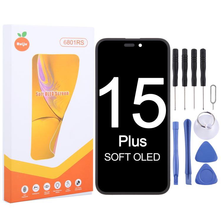 RJ Soft OLED Screen – Durable Build, Easy to Use, For iPhone 17 Pro Max, For iPhone 17 Pro, For iPhone 17, For iPhone 16 Pro Max, For iPhone 16 Pro, For iPhone 16 Plus, For iPhone 16, For iPhone 15 Pro Max, For iPhone 15 Pro, For iPhone 15 Plus