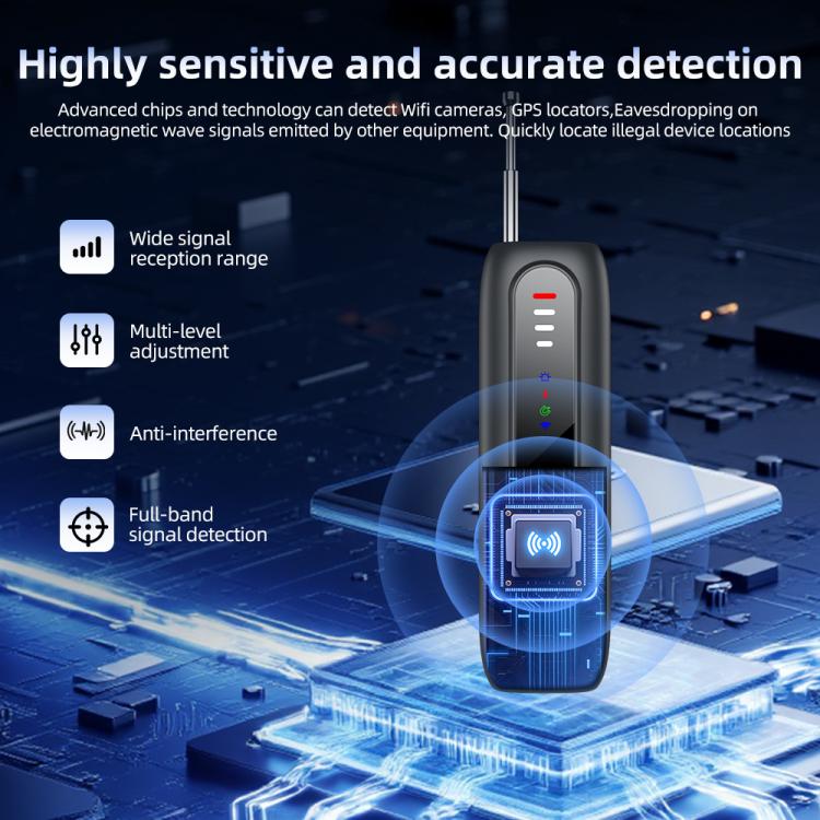 T07 Multifunctional Detector IR Scanner GPS WiFi Signal Anti-Spy Bug Finder for Hotel Travel, T07 – Magnetic, Bluetooth