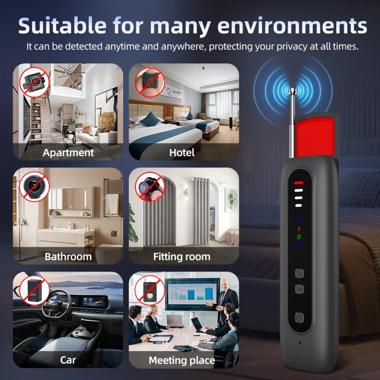 T07 Multifunctional Detector IR Scanner GPS WiFi Signal Anti-Spy Bug Finder for Hotel Travel, T07 – Magnetic, Bluetooth