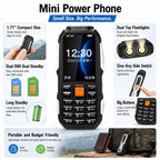 W2022 Rugged Phone, 1.77 inch, SC6531DA, Network: 2G, Dual SIM, BT, Torch – Durable Build, Easy to Use