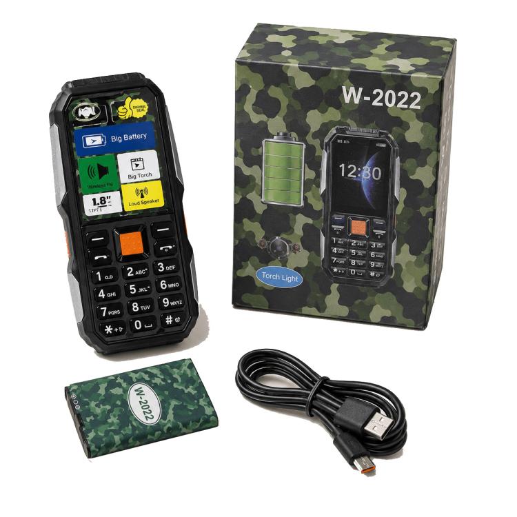 W2022 Rugged Phone, 1.77 inch, SC6531DA, Network: 2G, Dual SIM, BT, Torch – Durable Build, Easy to Use