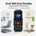 W2022 Rugged Phone, 1.77 inch, SC6531DA, Network: 2G, Dual SIM, BT, Torch – Durable Build, Easy to Use
