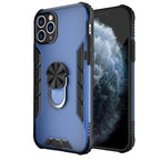 Magnetic Frosted PC + Matte TPU Shockproof Case with Ring Holder, For iPhone 11 Pro, For iPhone 11, For iPhone 11 Pro Max, For iPhone XS / X For iPhone 11 Pro Classic Blue