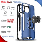 Magnetic Frosted PC + Matte TPU Shockproof Case with Ring Holder, For iPhone 11 Pro, For iPhone 11, For iPhone 11 Pro Max, For iPhone XS / X