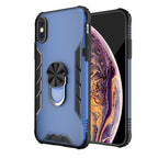Magnetic Frosted PC + Matte TPU Shockproof Case with Ring Holder, For iPhone XS Max, For Samsung Galaxy Note20, For Samsung Galaxy Note20 Ultra For iPhone XS Max Classic Blue