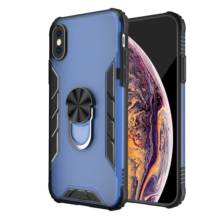 Magnetic Frosted PC + Matte TPU Shockproof Case with Ring Holder, For iPhone XS Max, For Samsung Galaxy Note20, For Samsung Galaxy Note20 Ultra For iPhone XS Max Classic Blue
