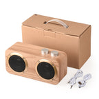 Q7 Subwoofer Wooden Bluetooth Speaker, Support TF Card & U Disk & 3.5mm AUX, Q7