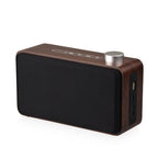W5A Subwoofer Fabric Wooden Touch Bluetooth Speaker, Support TF Card & U Disk & 3.5mm AUX, Walnut, Yellow Wood – Bluetooth Walnut
