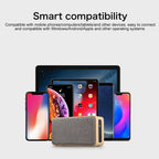 W5A Subwoofer Fabric Wooden Touch Bluetooth Speaker, Support TF Card & U Disk & 3.5mm AUX, Walnut, Yellow Wood – Bluetooth