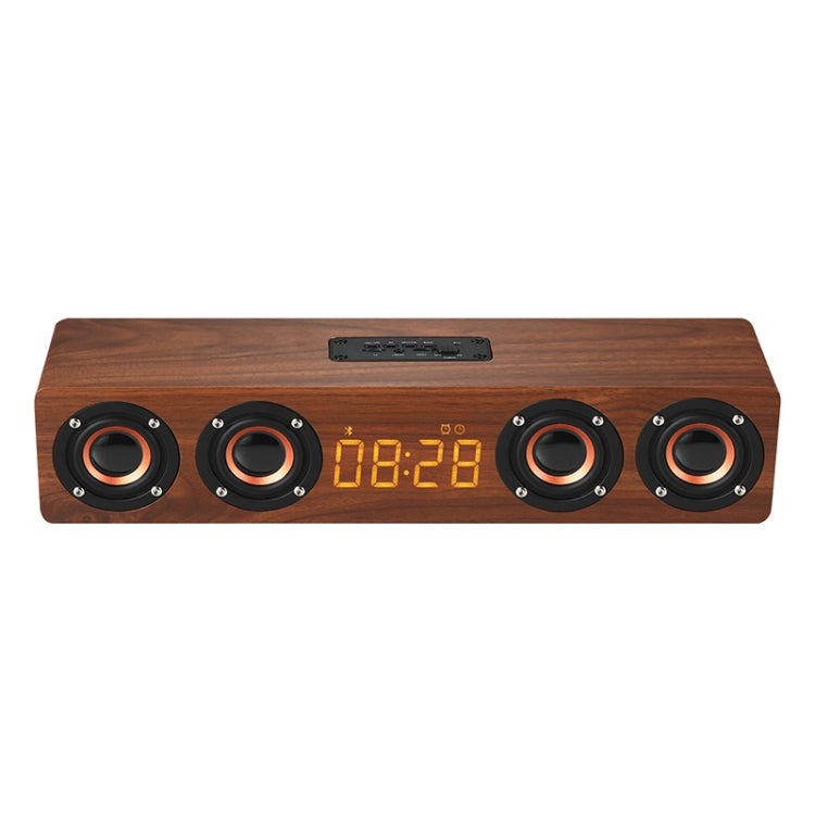 W8C Bluetooth Speaker – Wooden Clock Subwoofer Bluetooth Speaker, Support TF Card & U Disk &...