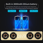 W8C Bluetooth Speaker – Wooden Clock Subwoofer Bluetooth Speaker, Support TF Card & U Disk &...