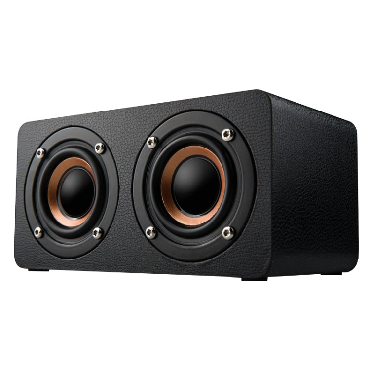 M5 Subwoofer Wooden Bluetooth 4.2 Speaker, Support TF Card & 3.5mm AUX & FM – Bluetooth Black