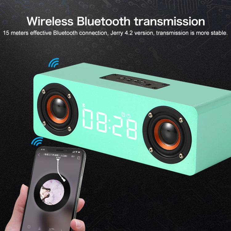 M5 Subwoofer Wooden Bluetooth 4.2 Speaker, Support TF Card & 3.5mm AUX & FM – Bluetooth