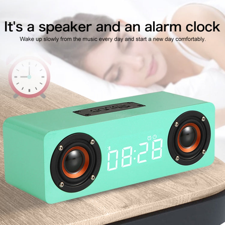 M5 Subwoofer Wooden Bluetooth 4.2 Speaker, Support TF Card & 3.5mm AUX & FM – Bluetooth