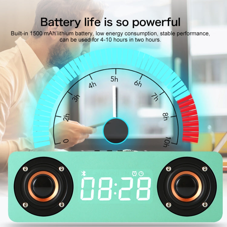 M5 Subwoofer Wooden Bluetooth 4.2 Speaker, Support TF Card & 3.5mm AUX & FM – Bluetooth