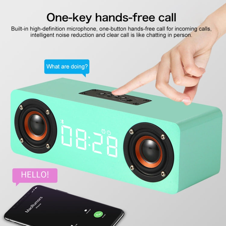 M5 Subwoofer Wooden Bluetooth 4.2 Speaker, Support TF Card & 3.5mm AUX & FM – Bluetooth