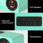 M5 Subwoofer Wooden Bluetooth 4.2 Speaker, Support TF Card & 3.5mm AUX & FM – Bluetooth