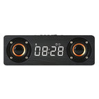 M5C Subwoofer Wooden Clock Bluetooth 4.2 Speaker, Support TF Card & 3.5mm AUX & FM Radio