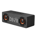 M5C Subwoofer Wooden Clock Bluetooth 4.2 Speaker, Support TF Card & 3.5mm AUX & FM Radio Grey Wood Grain