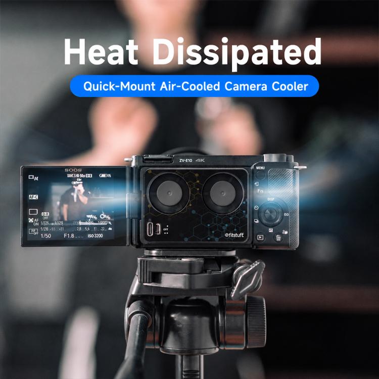 Camera Cooling Fan for Sony A7M4 / ZVE1 / A6700 / A7C2, ZV-E10 / ZV1 / A7C / FX3, Canon 70D / R6 / R6 Mark II / R7, Fuji X-T4 / X-S10 – Durable Build, Easy to Use
