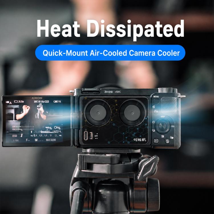 Camera Cooling Fan for Sony A7M4 / ZVE1 / A6700 / A7C2, ZV-E10 / ZV1 / A7C / FX3, Canon 70D / R6 / R6 Mark II / R7, Fuji X-T4 / X-S10 – Durable Build, Easy to Use