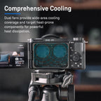 Camera Cooling Fan for Sony A7M4 / ZVE1 / A6700 / A7C2, ZV-E10 / ZV1 / A7C / FX3, Canon 70D / R6 / R6 Mark II / R7, Fuji X-T4 / X-S10 – Durable Build, Easy to Use
